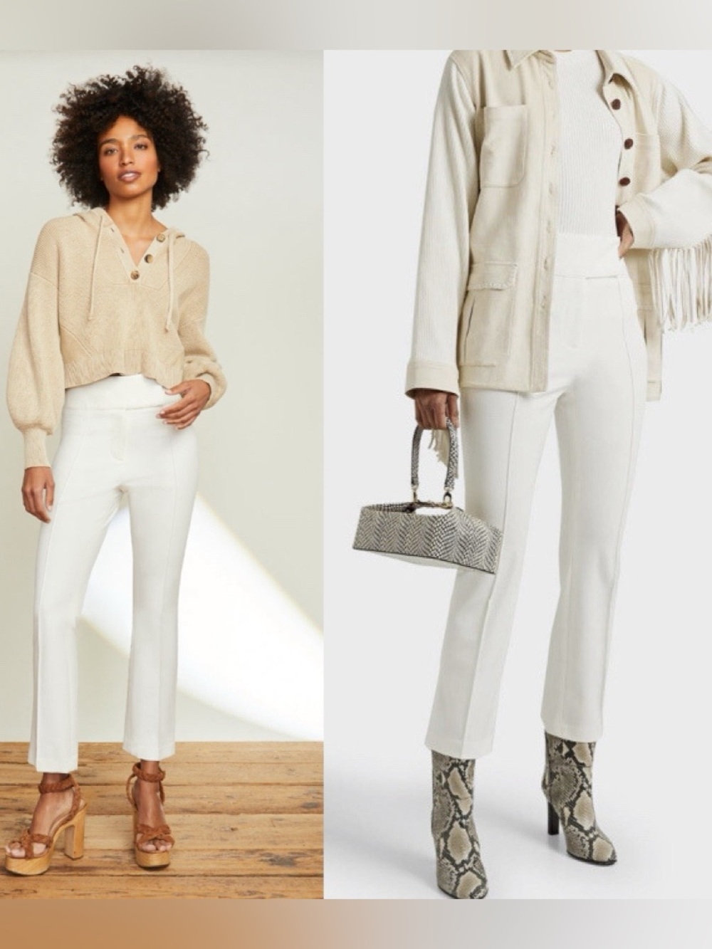 Veronica Beard Off White Jupiter Pant NWT Size 6 Pintuck Cropped Trousers